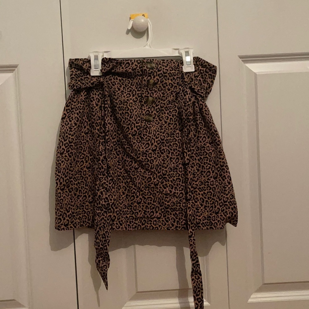 leopard american eagle skirt